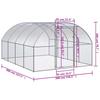 Vidaxl Outdoor Chicken Coop, 3X4X2 M, Galvanized Steel