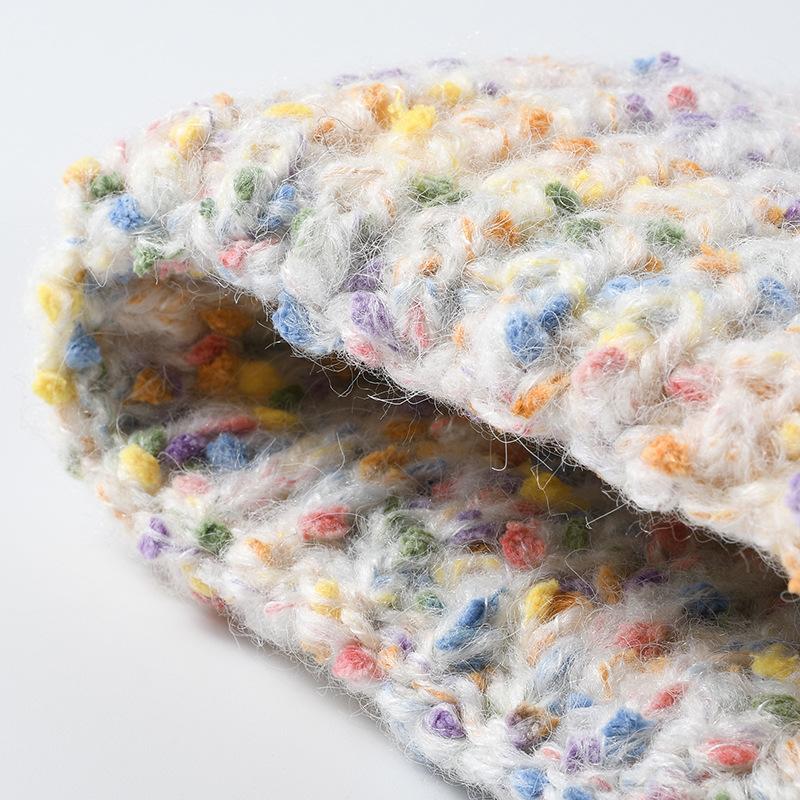 Speckled Knitted Beanies Multicolor Beanie Hat Knitting Cap Woman Man Ribbed Winter Wool Hat Speckled Yarn Beanie