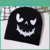 Halloween Pumpkin Pattern Knit Cap With Cozy Fabric For Autumn Casual Wear