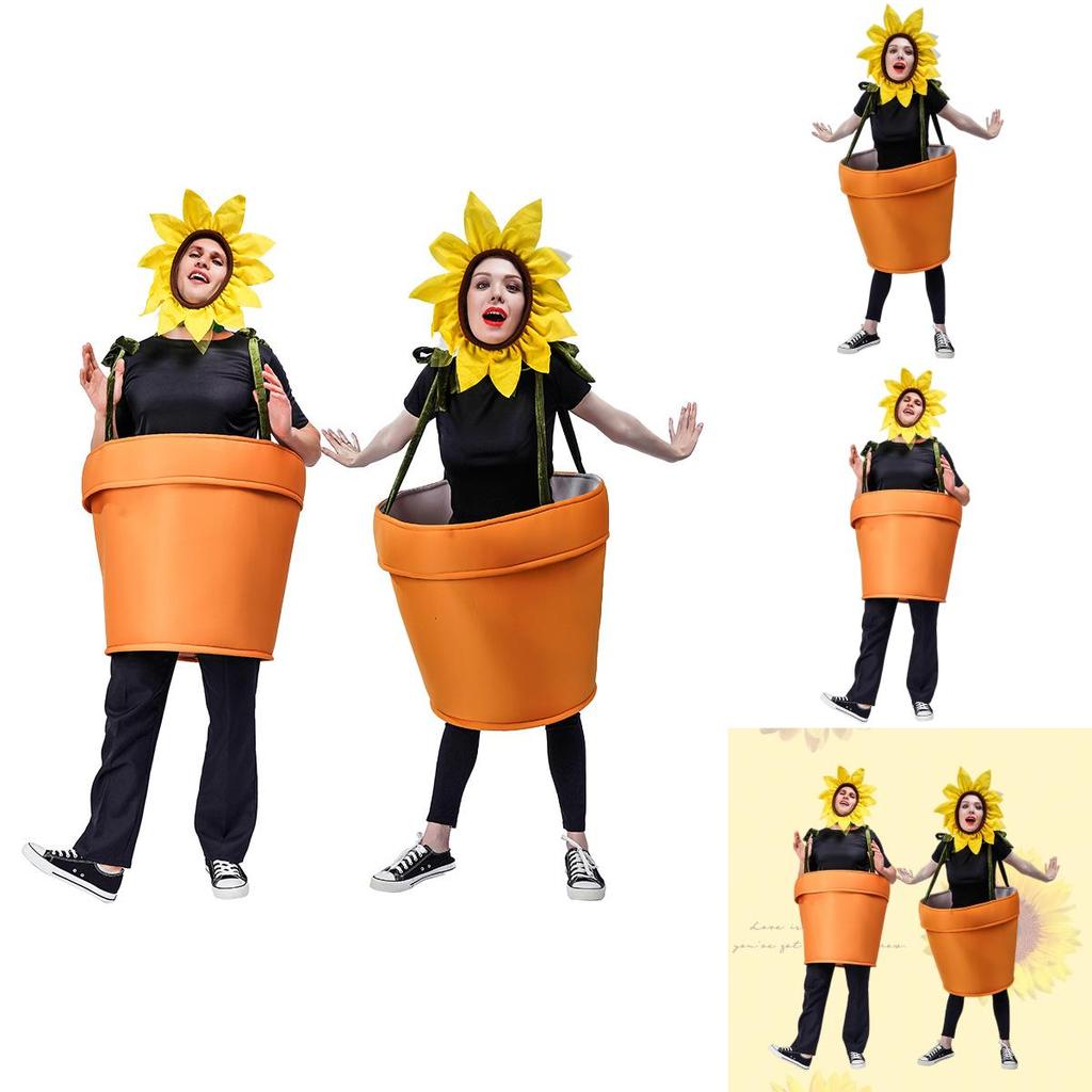Sunflower Pot Plant Cosplay Costume For Stage Performance
