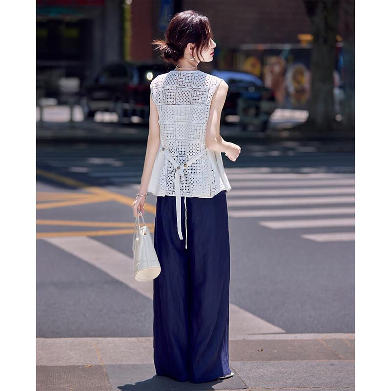 Women's Linen Blend V-Neck Vest