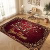 Decorative Artwork Theme Crystal Velvet Floor Rug Personalized Custom Name Text Warm Carpet Home Decoration