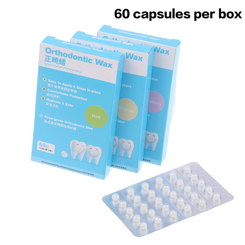 60Pcs Dental Orthodontic Wax Protective Brace Wax Orthodontic Anti-Grinding Food Grade Individually Packaged Superior Hygiene