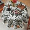 Tablecloth Round Tassel Tablecloth Thickened Fabric Plant Flower Decoration Supply
