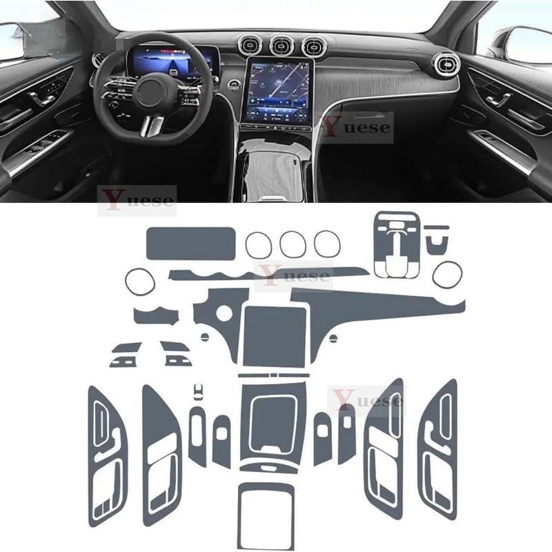 For Mercedes-Benz GLC W254 -2024 Car Interior Center Console Transparent TPU Protective Film Anti-scratch Sticker Left Hand Drive