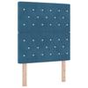 Box Spring Bed with Mattress Dark Blue 80 x 200 cm Velvet