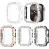 Diamond Cover For Apple Watch Case Series 10 9 8 7 6 5 SE Ultra 49mm 42mm 46mm 44mm 45mm 40 41mm Protector PC Bumper Protective