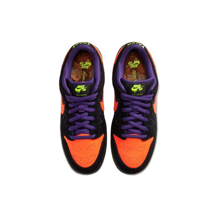 Nike Dunk Low SB Night of Mischief Unisex Sneakers Schwarz Total-Orange-Court-Lila-Volt BQ6817-006
