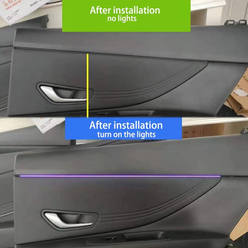 Universal Hide Light Bar Car LED Ambient Light 64 RGB Color Car Interior Acrylic Light Guide Decoration Atmosphere Light 18in 1 Neon Lights 4