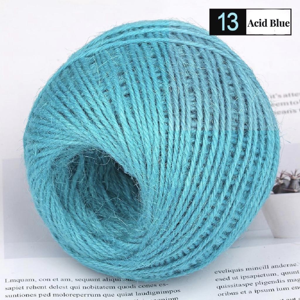 Natural 2MM 50M/Roll Colorful Natural Jute Twine Burlap Rope Burlap String Hemp Rope For DIY Crafts Wedding Gift Wrapping Decor