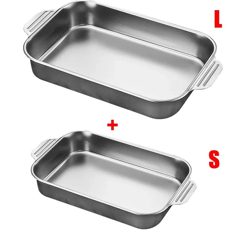 Kitchen barbecue plate food grade stainless steel non-stick induction cooker flat bottom barbecue plate kitchen accessories