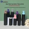 30-Tooth Black Matte 60ml Press-Type Facial Cleansing Foam Mousse Refill Bottle