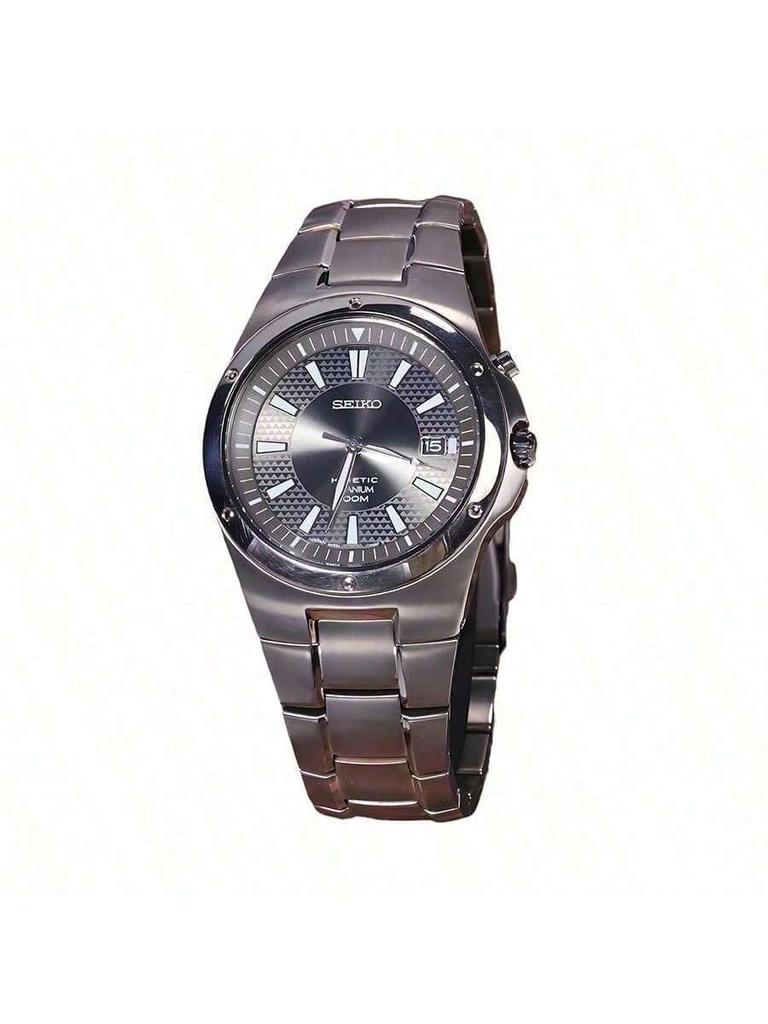Herren Quarz Uhr SKA393J1 - Business Casual Stil, Metallarmband, Mineralglas, 100m Wasserdichtigkeit, Datumsanzeige