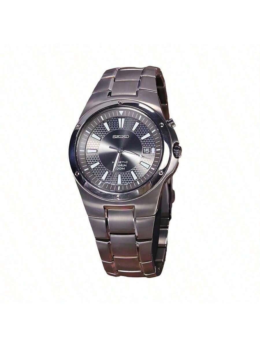 

Men s Quartz Watch SKA393J1 - Business Casual Style, Metal Strap, Mineral Glass, 100m Water Resistance, Date Display срібний