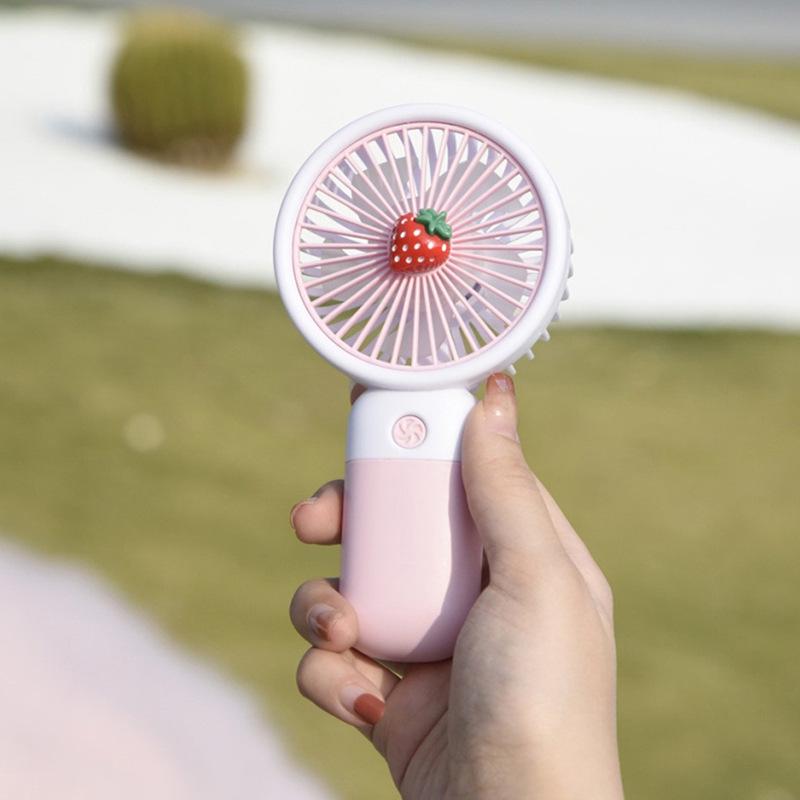 Cartoon Fruit Phone Holder & USB Mini Fan - Cute Portable Student Travel Gift
