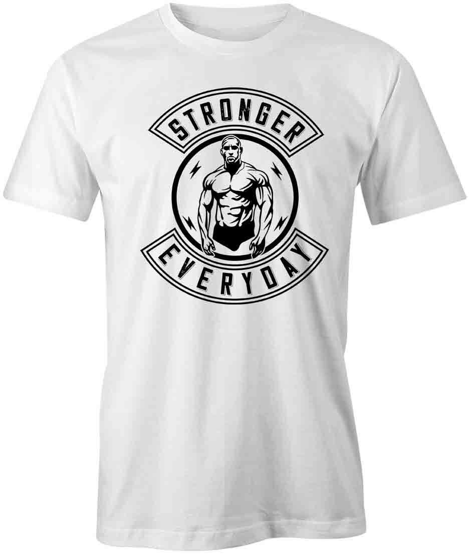STRONGER EVERY DAY TShirt Tee Short-Sleeved Cotton FITNESS CLOTHING S1WSA152 XXXL