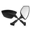 1 Pair Rearview Side Mirrors 360 Degree Rotation   for Motocycle Scooter ATV Dirt Bike 0.3in 0.4in Mounting
