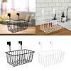 Over Cabinet Door Organizer Basket Multifunctional Wire Storage Bins Grid Storage Baskets with Hooks for Dormitory On A Railing