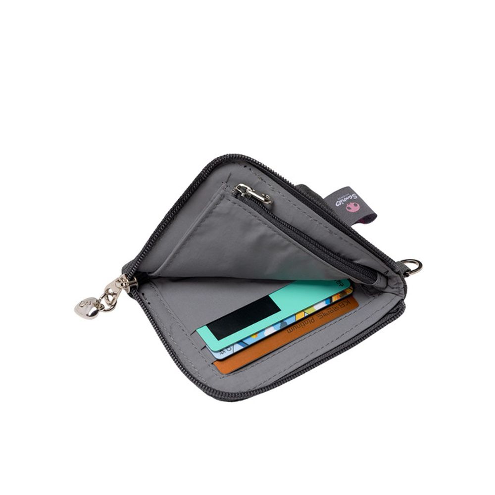 JOSEPH & STACEY Denim Keyring Card Wallet Kuromi Washed Charcoal