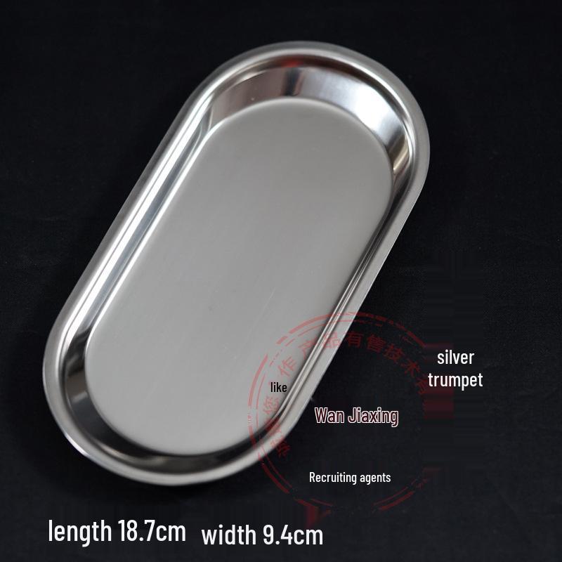 

304 Stainless Steel Disinfection Tray - Durable Makeup, Storage & Snack Organizer for Beauty Salons