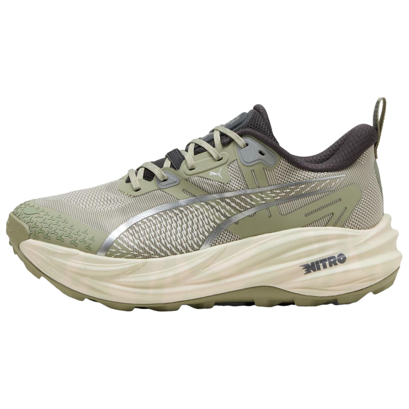 

Puma Voyage Nitro 4 Terrains Unisex Sneakers Green Lux-Army Warm-White 311526-01 44.5