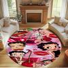 Betty Boop Print Round Rug, Washable Floor Carpet, For Entryway Dorm Laundry Room Office Study, Home Decor Birthday Christmas Gift