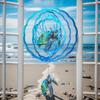 Metal Wind Spinners Hummingbird Turtle Wind Sculpture for Yard and Garden Rustic Hangable Metal Art Decor for Backyard Porch