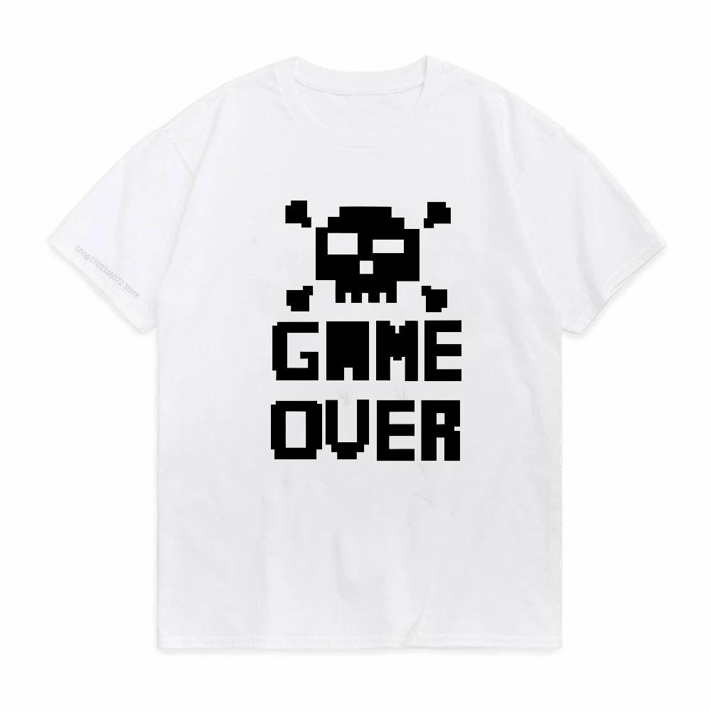 Koniec Gry Panna Młoda Pan Młody Wieczór Kawalerski Koszulka Śmieszna Koszulka Męska Odzież Krótki Rękaw Koszulki Koszulka