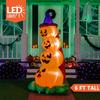 Joyfy 6 FT Halloween Inflatables Stacked Pumpkins with Build-in LEDs for Porch Halloween Pumpkin Decor Blow Up Yard Decorations