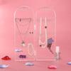 1pc Foldable Plastic Earring Stand, Transparent Earring Display Stand, Jewelry Storage Hanger, Women's Jewelry Storage Box