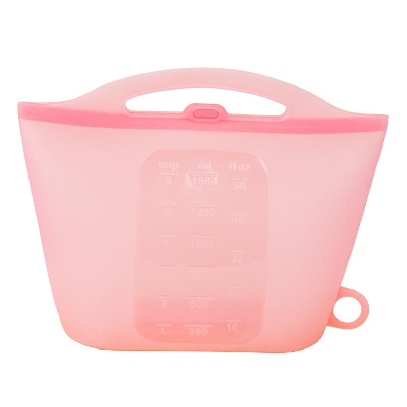 Silicone Reusable Food Bag Freezer Food Container Heat Resistant Leakproof Fresh Keeping Bags Sub-packing Sealing Bags