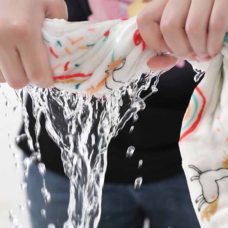 Baby Bath Towel Newborn Bathrobe Cotton Swaddle Blanket for Boy Girl 4-Layer Gauze Infant Washcloth Children's Blanket