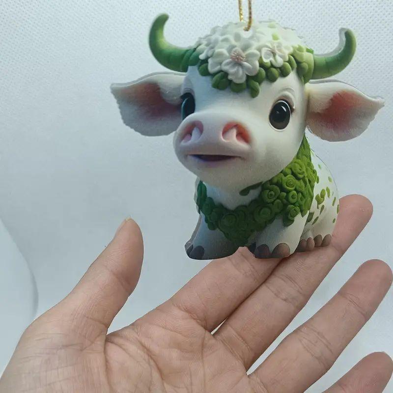 Acrylic Cute Animal Christmas Tree Home Decoration Ornament For Decor Festive