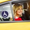 5 buc autocolante de acces pentru persoane cu dizabilități, vinil durabil, rezistent la UV, impermeabil, vizibilitate ușoară, simbol pentru scaun cu rotile
