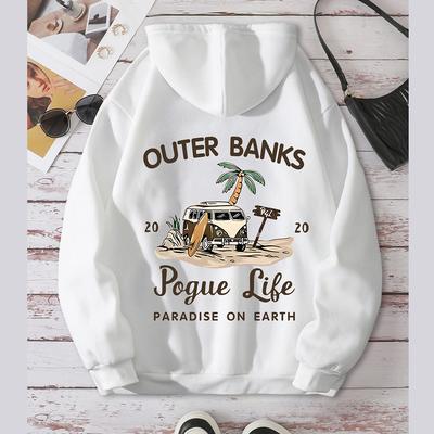 Autumn and Winter Women's Back Bag Collar Velvet Sweatshirt Hooded Letter Print Sweatshirt Popular Women