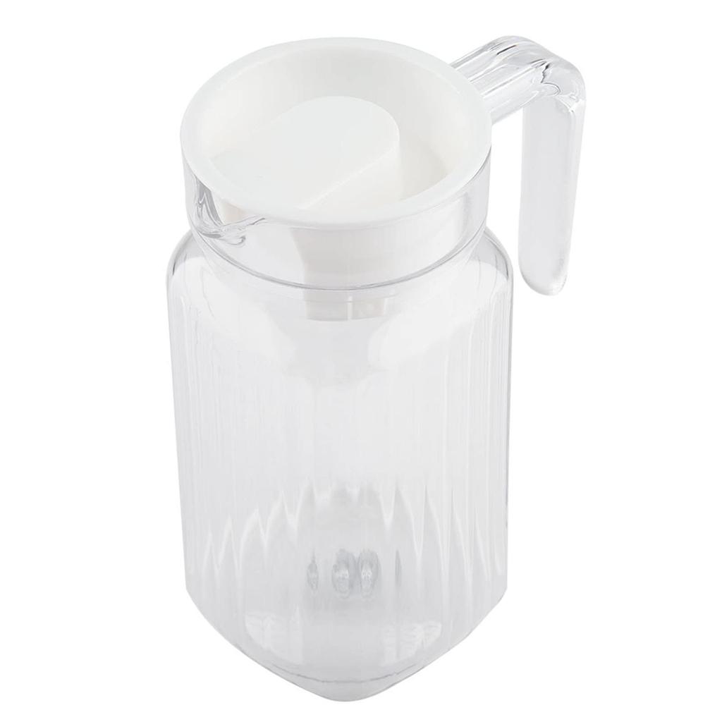 Water Pitcher/Juice Bottle, Acrylic, Clear, Heat-Resistant, Drop-Resistant, Striped Juice Jug for Water, Juice, Iced Coffee, and Iced Tea (500ml)