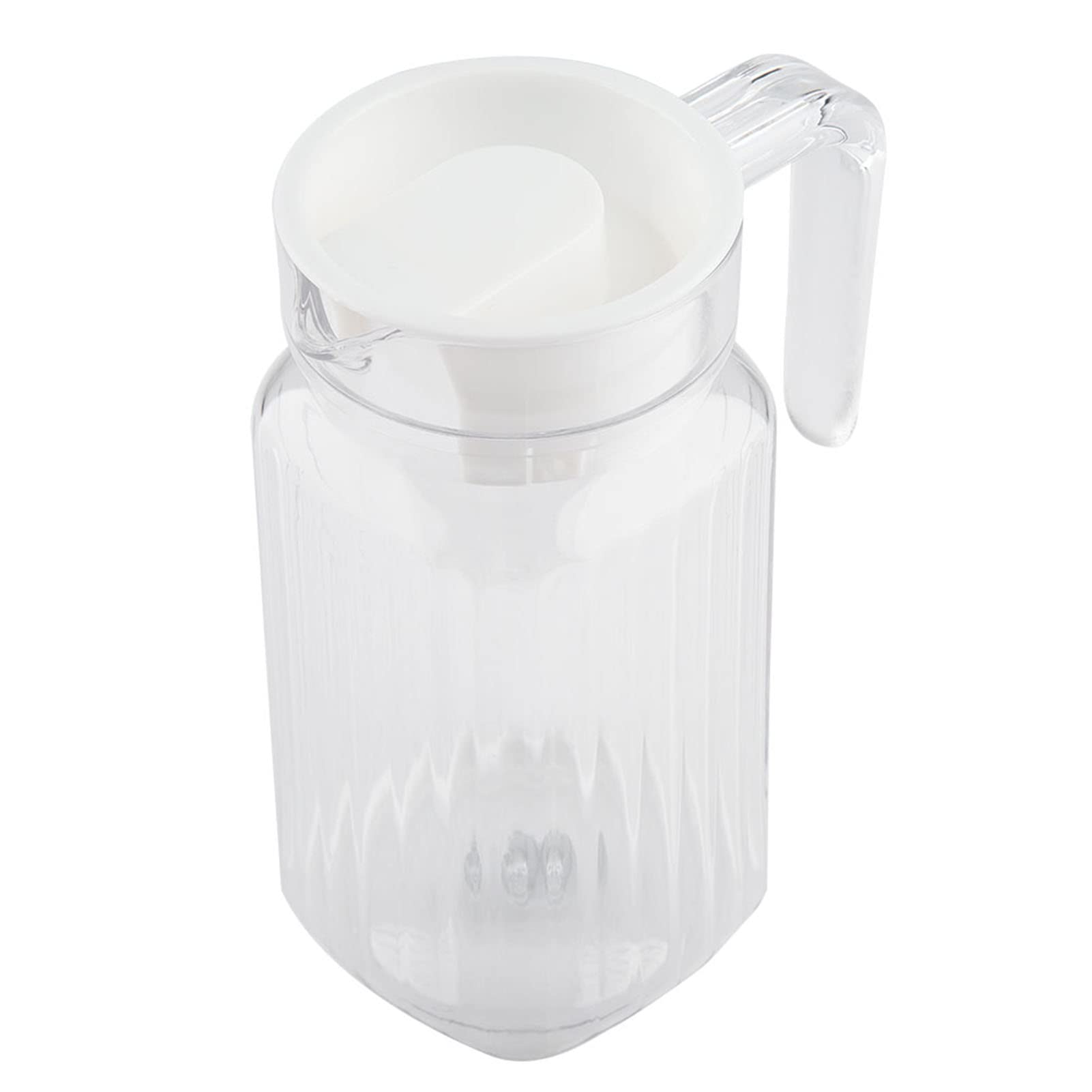 

Water Pitcher/Juice Bottle, Acrylic, Clear, Heat-Resistant, Drop-Resistant, Striped Juice Jug for Water, Juice, Iced Coffee, and Iced Tea (500ml)