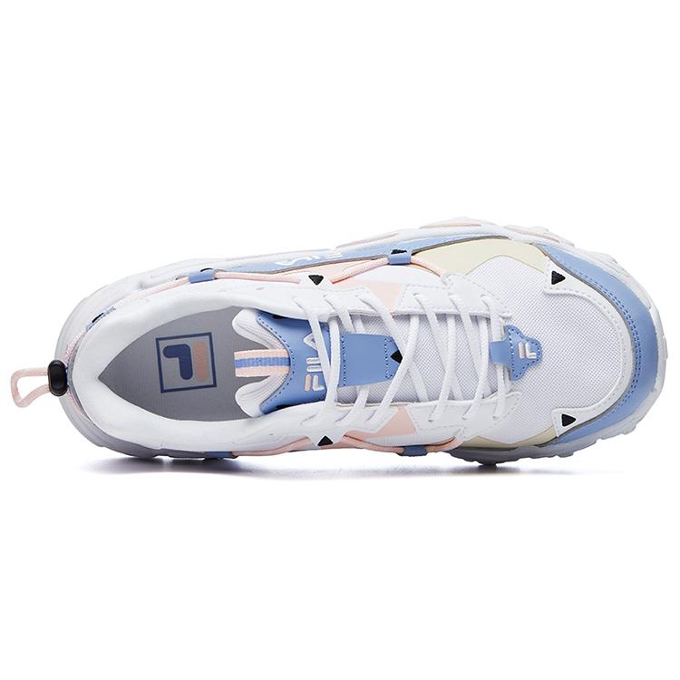 FILA Fluid Low Tops Sports Shoe White Blue Pink Women's F12W114111FFL