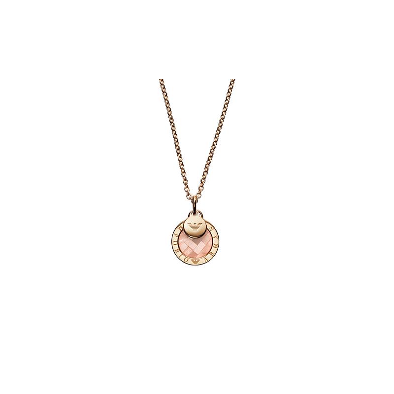 Emporio Armani  round pink mother-of-pearl fashionable