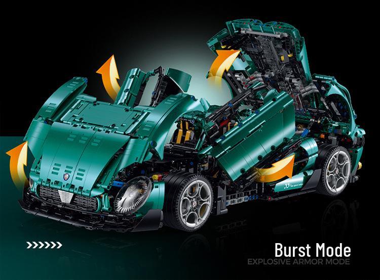 Gu Li 10621 Alfa Romeo 1:8 Challenging Sports Car Building Blocks Model