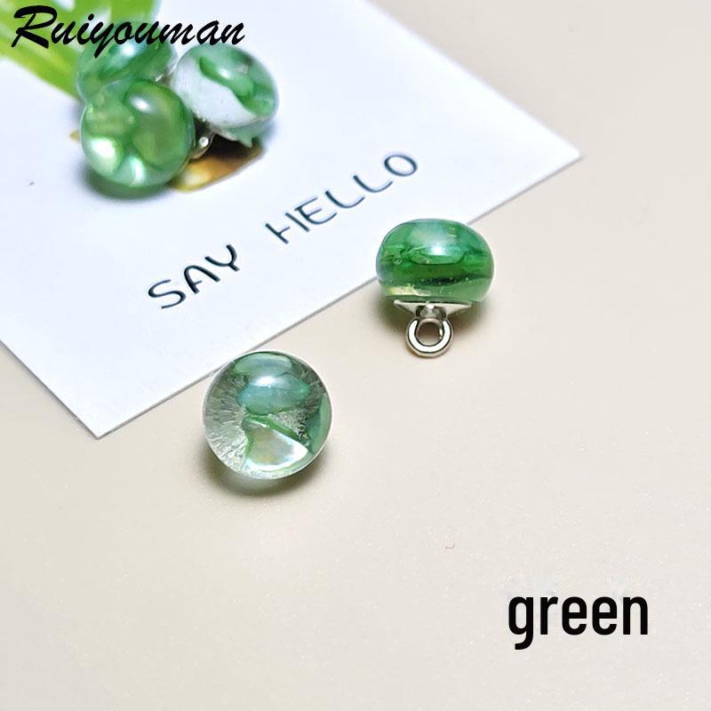 Cheongsam Jade Sequin Transparent Tang Suit Hanfu Decorative Resin Button