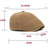 HT5051 Mens Berets Women Retro Artist Painter Beret Hat Spring Autumn Winter Flat Cap Male Female Corduroy Octagonal Beret Caps