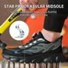 Scarpe da Ginnastica di Sicurezza Riflettenti Protettive Moda Uomo Punta in Acciaio Bottone Rotante Stivali da Lavoro Antiperforazione Anti Schiacciamento Scarpe da Uomo