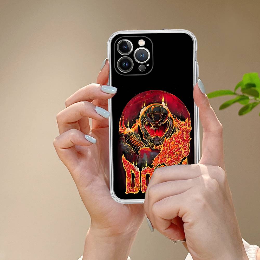 

Game D-DoomS E-Eternal Transparent Soft Phone Case For IPhone 15 12 14 16 17 13 Plus 11 Pro Max 13 Pro iPhone 15 pro