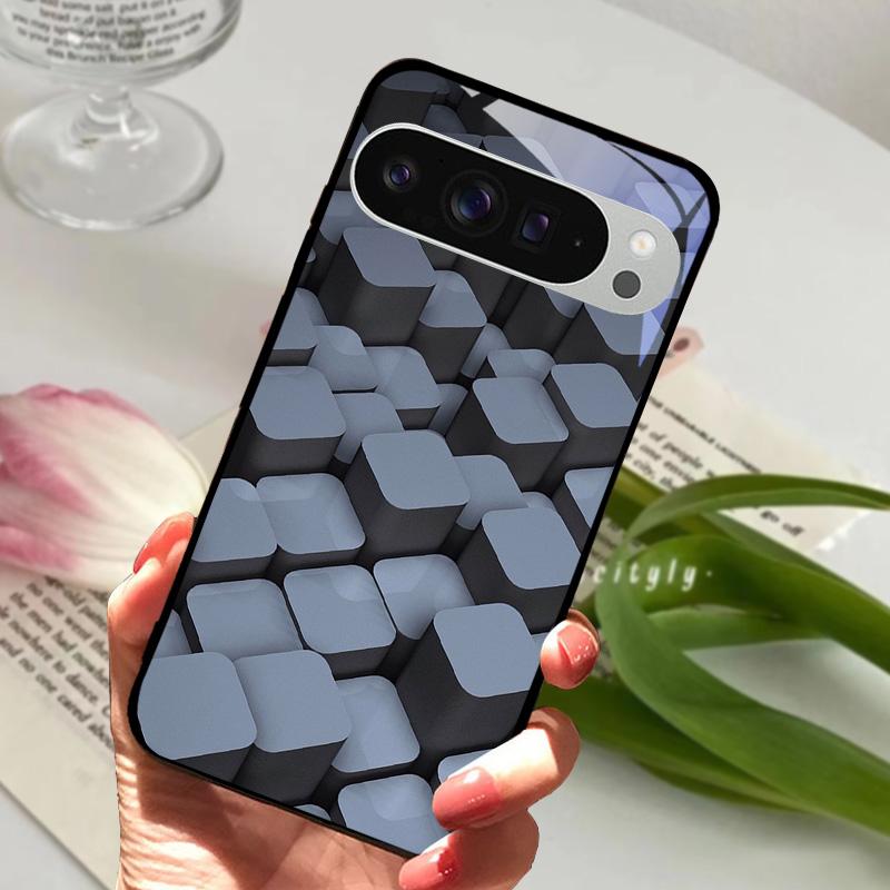 For Google Pixel 9 Pro XL Case Pixel9 Cute Animal Tempered Glass Phone Cover For GOOGLE PIXEL 9A Glass Protective Fundas Cases