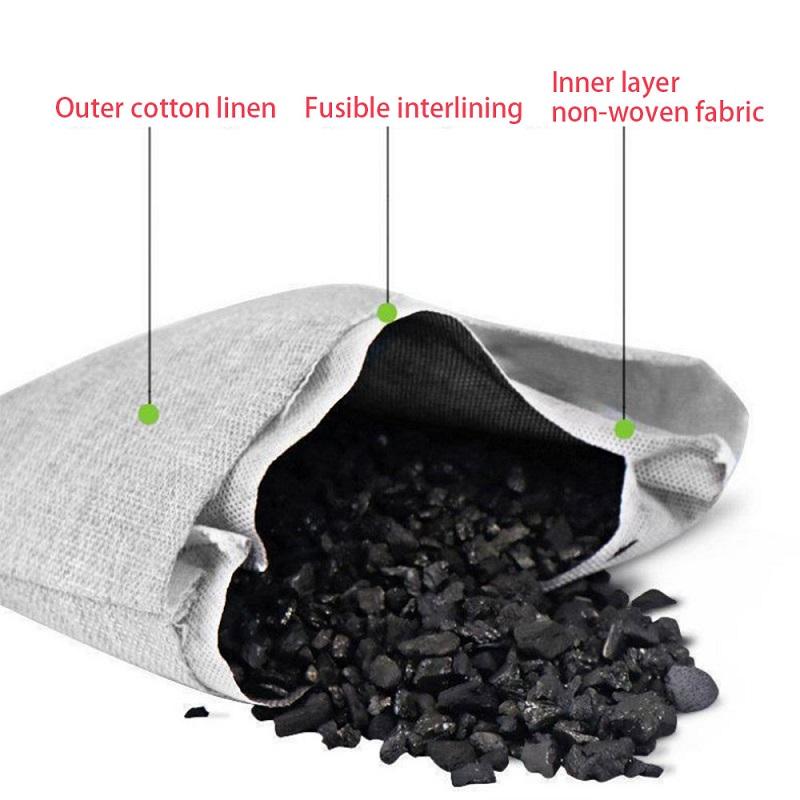 Two Bags Of Household Bamboo Charcoal Bag For Dehumidification Sterilization Deodorization Activated Natural Bamboo Charcoal Bag