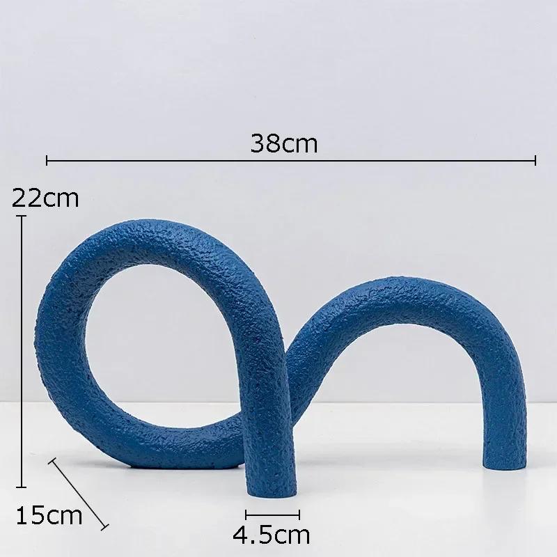 Irregular Knot Line Statue Resin Crafts Abstract Artwork Desk Decoration Creative Twisted Knot Sculpture Room Aesthetics Decor