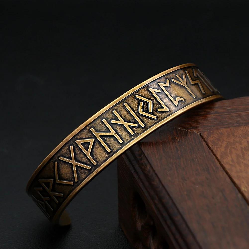 Punk-Wikinger-Runenarmbänder für Herren, Edelstahl, nordisches Amulettarmband, Vintage-Biker-Schmuck, Geschenkidee, Dropshipping