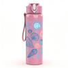 1PC Seashell Ocean Wave Pattern 750ml Color Plastic Sports Water Bottle Leakproof Flip Straw Lid Suitable for Sports Office Home Use