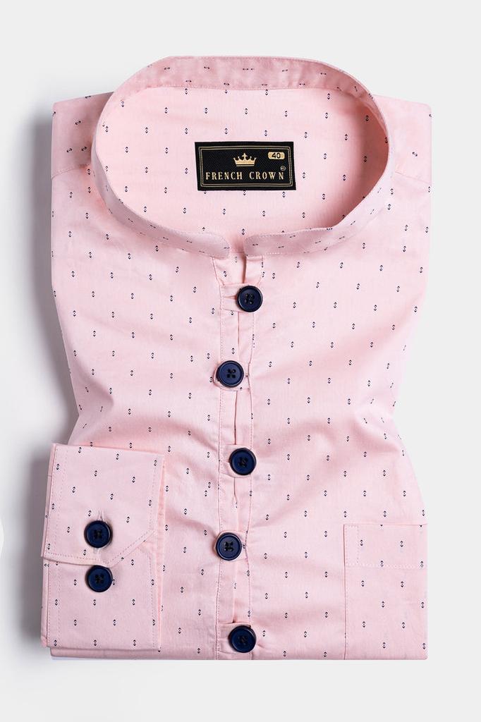 Thistle Pink Printed Subtle Sheen Super Soft Premium Cotton Designer Shirt
